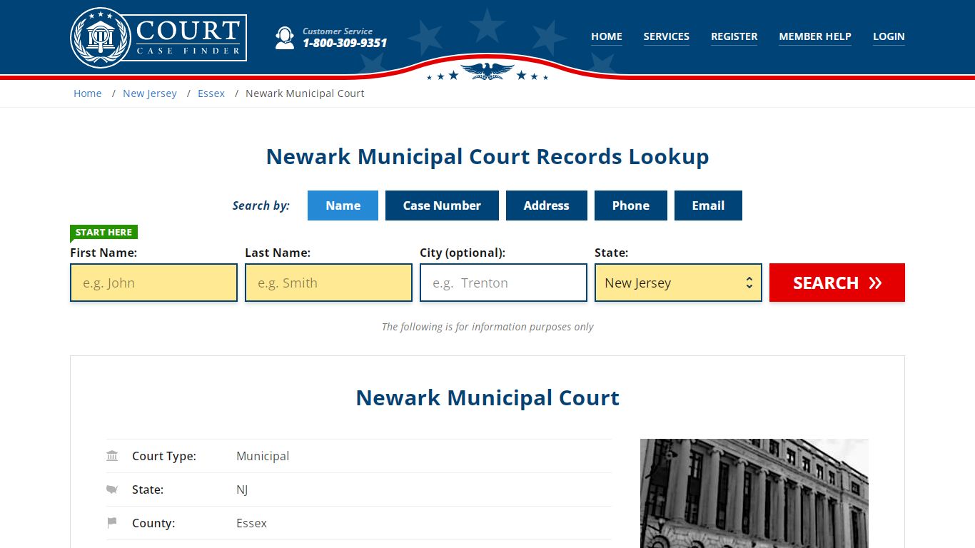 Newark Municipal Court Records | Newark, Essex County, NJ Court Case Lookup